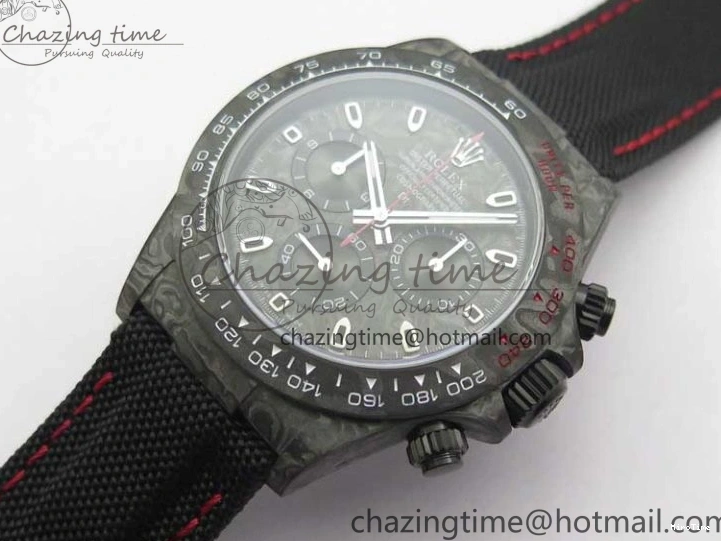 MiroTime 0414 Stretchable Daytona DIW All Black Carbon Noob 1:1 Best Edition Black Dial on Black Nylon Strap SA 2582